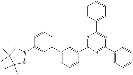 2,4-Diphenyl-6-[3'-(4,4,5,5-tetramethyl-[1,3,2]dioxaborolan-2-yl)-biphenyl-3-yl]-[1,3,5]triazine 구조식 이미지