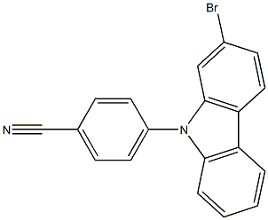 4-(2-bromo-9H-carbazol-9-yl)benzonitrile Structure