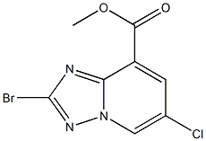 2-Bromo-6-chloro-[1,2,4]triazolo[1,5-a]pyridine-8-carboxylic acid methyl ester Structure