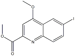 6-Iodo-4-methoxy-quinoline-2-carboxylic acid methyl ester Structure