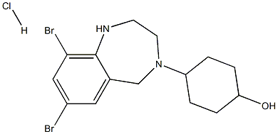 (1r,4r)-4-(7,9-dibromo-2,3-dihydro-1H-benzo[e][1,4]diazepin-4(5H)-yl)cyclohexanol hydrochloride Structure