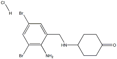 4-((2-amino-3,5-dibromobenzyl)amino)cyclohexanone hydrochloride Structure