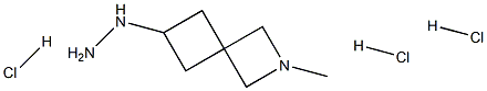 6-hydrazineyl-2-methyl-2-azaspiro[3.3]heptane trihydrochloride 구조식 이미지