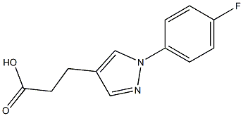 3-(1-(4-Fluorophenyl)-1H-pyrazol-4-yl)propanoic acid 구조식 이미지
