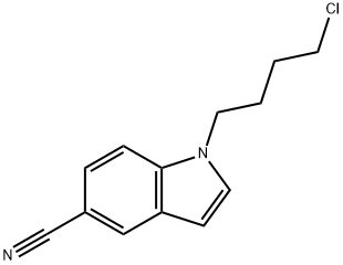 N-(4-Chlorobutyl)-5-cyanoindole 구조식 이미지