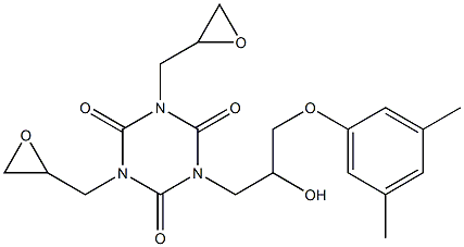 1-[3-(3,5-Dimethylphenoxy)-2-hydroxypropyl]-3,5-Diglycidyl Isocyanurate 구조식 이미지