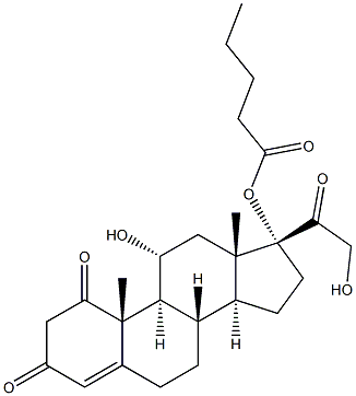 1-Keto Hydrocortisone 17-Valerate Structure