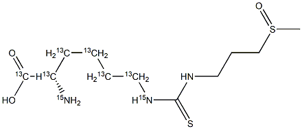 N6-({[3-(Methylsulfinyl)propyl]amino}carbonothioyl)lysine-13C6,15N2 Structure