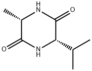 (S,S)-3-Isopropyl-6-methylpiperazine-2,5-dione 구조식 이미지