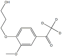 1-[4-(3-Hydroxypropoxy)-3-methoxyphenyl]-ethanone-d3 Structure