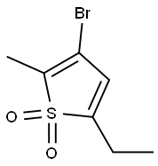 3-BROMO-5-ETHYL-2-METHYL-THIOPHENE-1,1-DIOXIDE 구조식 이미지