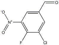 3-Chloro-4-fluoro-5-nitro-benzaldehyde 구조식 이미지