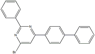 4-(biphenyl-4-yl)-6-bromo-2-phenylpyrimidine Structure