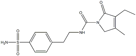 N-{2-[4-(Aminosulfonyl)phenyl]ethyl}-3-ethyl-4-methyl-2-oxo-2,5-dihydro-1H-pyrrole-1-carboxamide Structure