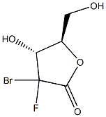(4R,5R)-3-bromo-3-fluoro-4-hydroxy-5-(hydroxymethyl)dihydrofuran-2(3H)-one Structure
