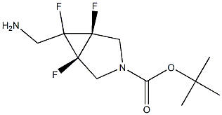 tert-butyl (1R,5S,6r)-6-(aminomethyl)-1,5,6-trifluoro-3-azabicyclo[3.1.0]hexane-3-carboxylate 구조식 이미지