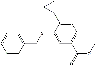 methyl 3-(benzylthio)-4-cyclopropylbenzoate Structure