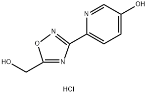 6-(5-(hydroxymethyl)-1,2,4-oxadiazol-3-yl)pyridin-3-ol hydrochloride Structure