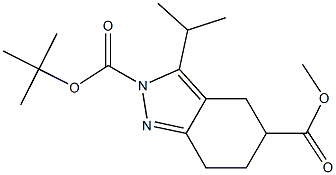 2-(tert-butoxycarbonyl)-3-isopropyl-5-methyl-4,5,6,7-tetrahydro-2H-indazole-5-carboxylic acid Structure