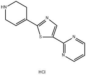 5-(pyrimidin-2-yl)-2-(1,2,3,6-tetrahydropyridin-4-yl)thiazole hydrochloride Structure