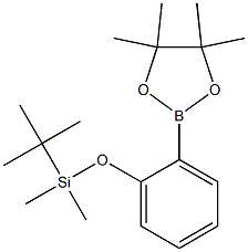 tert-butyldimethyl(2-(4,4,5,5-tetramethyl-1,3,2-dioxaborolan-2-yl)phenoxy)silane 구조식 이미지