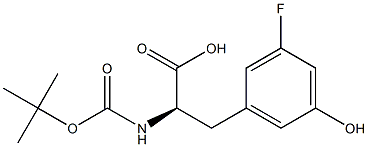 (2R)-2-{[(tert-butoxy)carbonyl]amino}-3-(3-fluoro-5-hydroxyphenyl)propanoic acid Structure