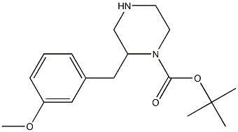2-(3-METHOXY-BENZYL)-PIPERAZINE-1-CARBOXYLIC ACID TERT-BUTYL ESTER 구조식 이미지