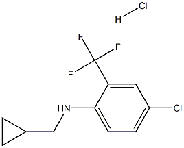 (4-CHLORO-2-TRIFLUOROMETHYL-PHENYL)-CYCLOPROPYLMETHYL-AMINE HYDROCHLORIDE Structure