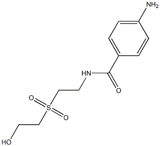 4-AMINO-N-[2-(2-HYDROXYETHYL)SULFONYL]ETHYL BENZAMIDE Structure