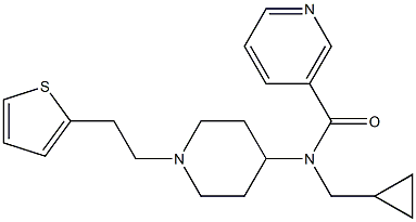 N-(CYCLOPROPYLMETHYL)-N-(1-[2-(2-THIENYL)ETHYL]PIPERIDIN-4-YL)NICOTINAMIDE Structure