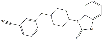 3-([4-(2-OXO-2,3-DIHYDRO-1H-BENZIMIDAZOL-1-YL)PIPERIDIN-1-YL]METHYL)BENZONITRILE 구조식 이미지