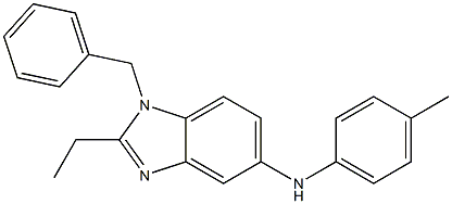 (1-BENZYL-2-ETHYL-1H-BENZOIMIDAZOL-5-YL)-P-TOLYL-AMINE Structure
