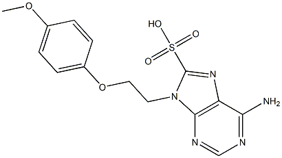 6-AMINO-9-[2-(4-METHOXYPHENOXY)ETHYL]-9H-PURINE-8-SULFONIC ACID Structure