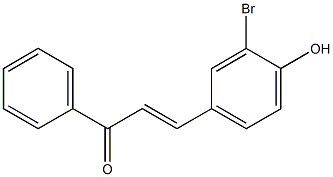 4Hydroxy-3-BromoChalcone 구조식 이미지