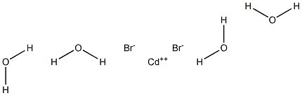 Cadmium bromide tetrahydrate 구조식 이미지