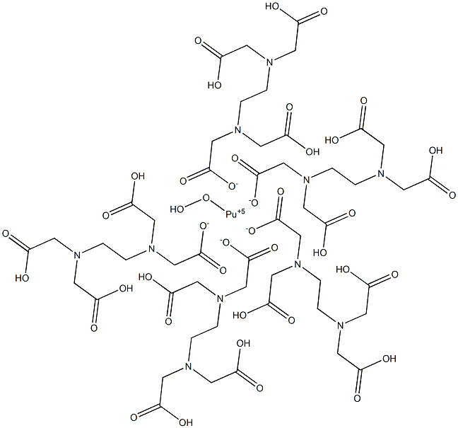 Dioxyplutonium(VI) trihydrogen EDTA Structure