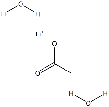 Lithium acetate dihydrate 구조식 이미지