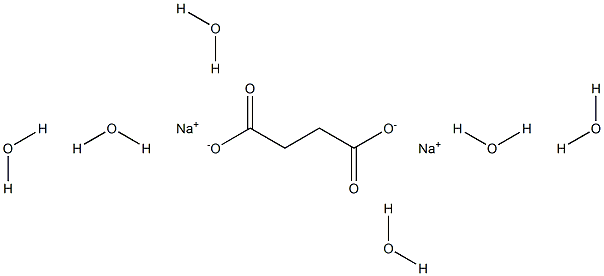 Sodium succinate hexahydrate 구조식 이미지