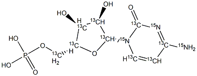 Cytidine 5'-Monophosphate-13C915N3 Structure