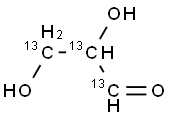 DL-Glyceraldehyde-1,2,3-13C3 Structure