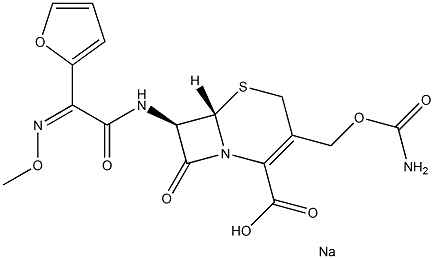 Cefuroxime sodium powder needle 구조식 이미지