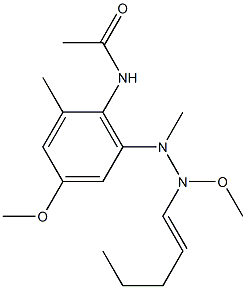 2,3-dimethoxy-5-dimethyl-6-acetamidopentenyl phenylhydrazine Structure