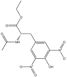 N-acetyl-3,5-dinitro-L-tyrosine ethyl ester Structure