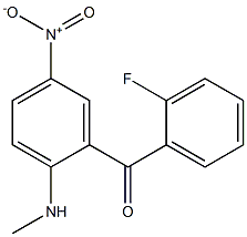 2-Methylamino-5-nitro-2'-fluorobenzophenone 구조식 이미지