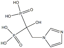 1-hydroxy-2-(1H-imidazol-1-yl)ethane-1,1-bisphosphonic acid 구조식 이미지