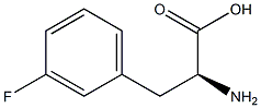 S-2-amino-3-(3'-fluorophenyl)propionic acid 구조식 이미지