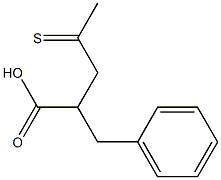 3-thioacetyl-2-benzylpropionic acid 구조식 이미지