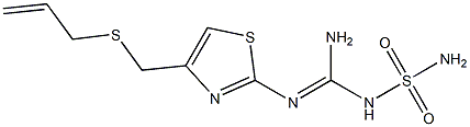 3[[[2-[(diaminomethylene)amino]-4-thiazolyl]methyl]thio]-N-sulfamoylpropene 구조식 이미지