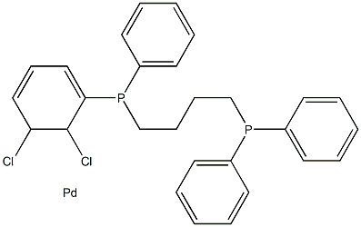 1,4-bisdiphenylphosphinobutane chloride palladium 구조식 이미지