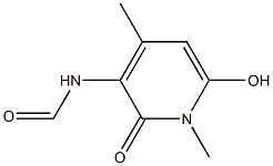 3-formylamino-4-methyl-6-hydroxy-N-methylpyridone 구조식 이미지